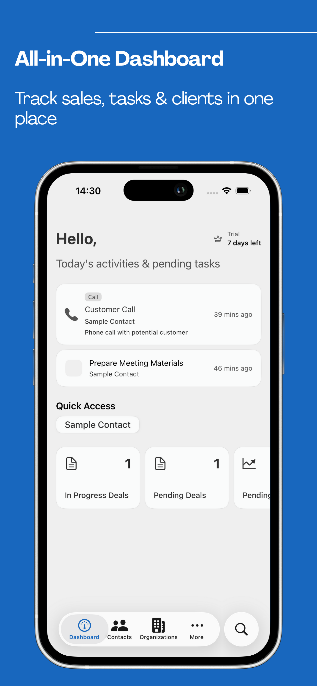 Simple CRM App Preview
