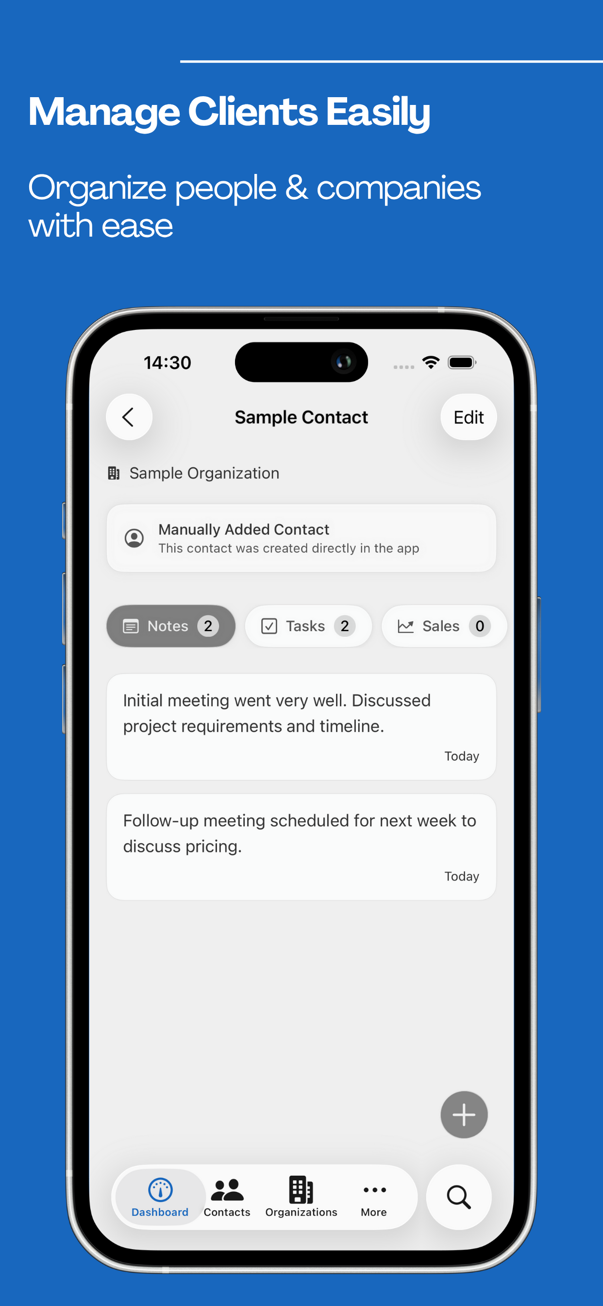 Simple CRM - Sales pipeline
