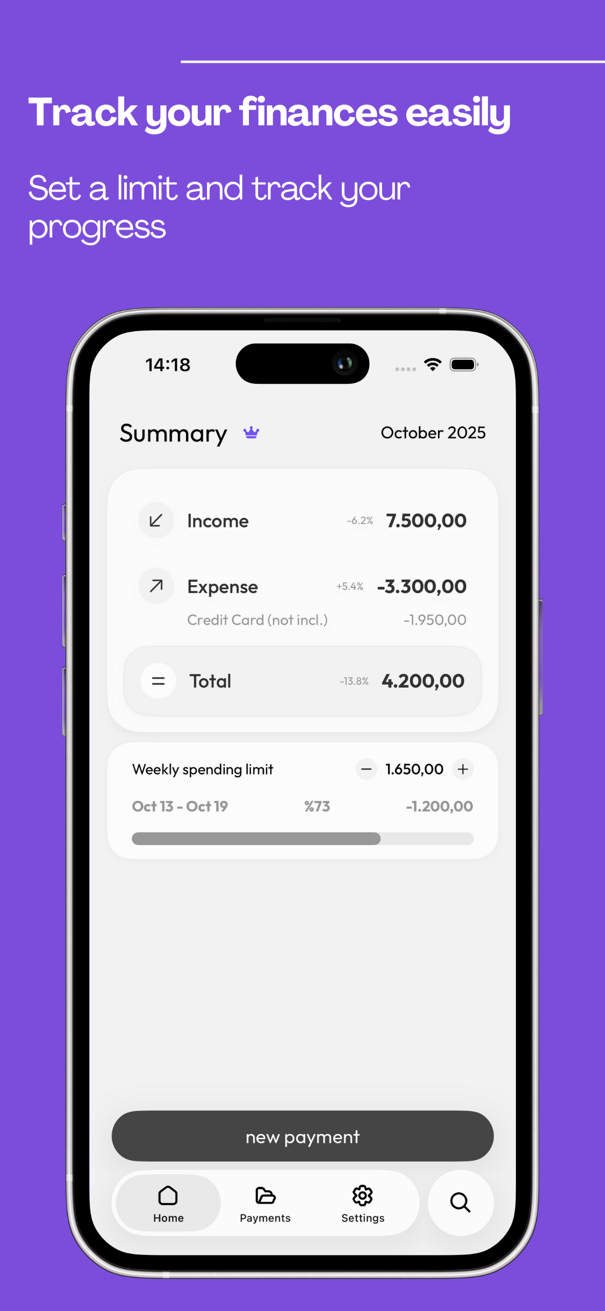 Simple Finance App Preview