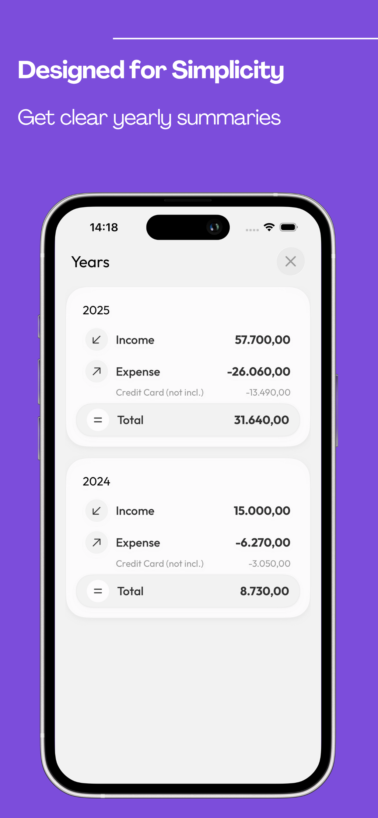 Simple Finance - Search and filters